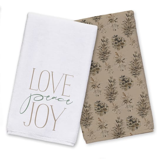 Love Peace &#x26; Joy Tea Towel Set